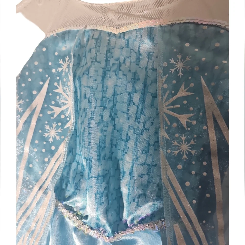 Disney Frozen Ice Queen Costume Blue White Disney Fantasy Costume Kids 4-6X